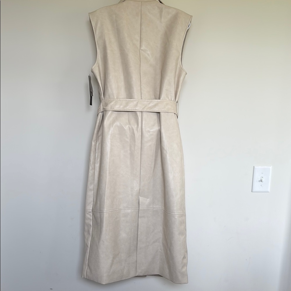 NWT Bagatelle Collection Beige Sleeveless Trench Coat - Picture 6 of 13